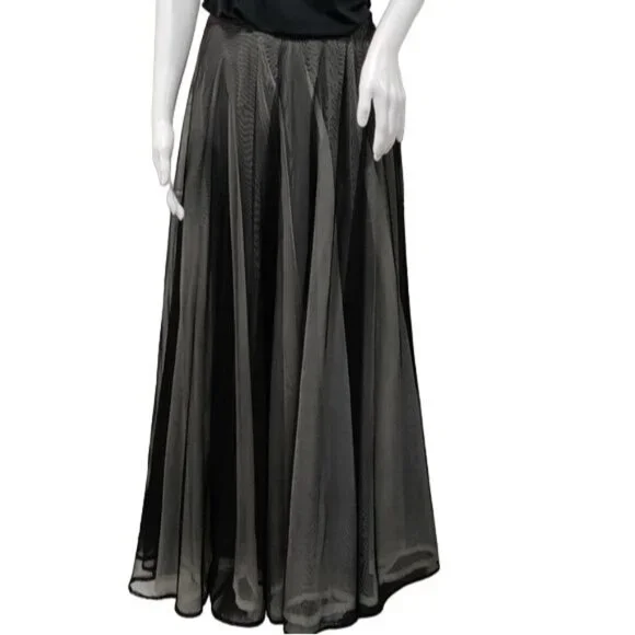 Alexia Admor New York Long Full Length Whimsy Glam Grunge Tulle Skirt in Black - Picture 2 of 13